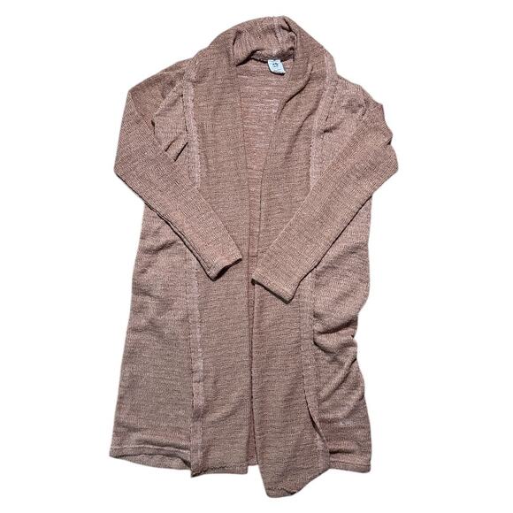 Flawless Mid Length Waffle Knit Gold Cardigan Small - Picture 2 of 7